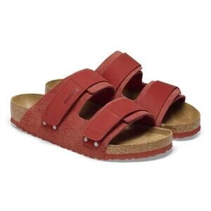 Birkenstock Shoes Uji Burnt Rust Nubuck Suede Leather Sandals